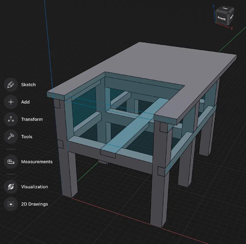 Workbench, the 3D model
